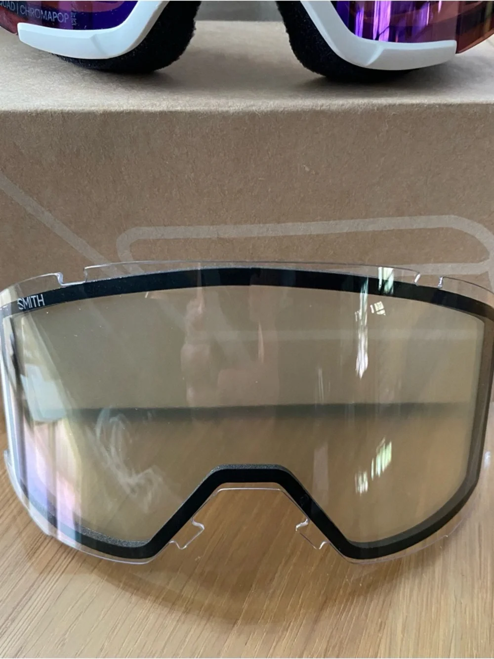 SMITH | Goggles | Squad w/ChromaPop Lens | White Vapor | Medium | Unisex - Picture 7 of 11